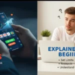 Image questioning the legality of online betting in India, featuring text and graphics related to gambling laws.